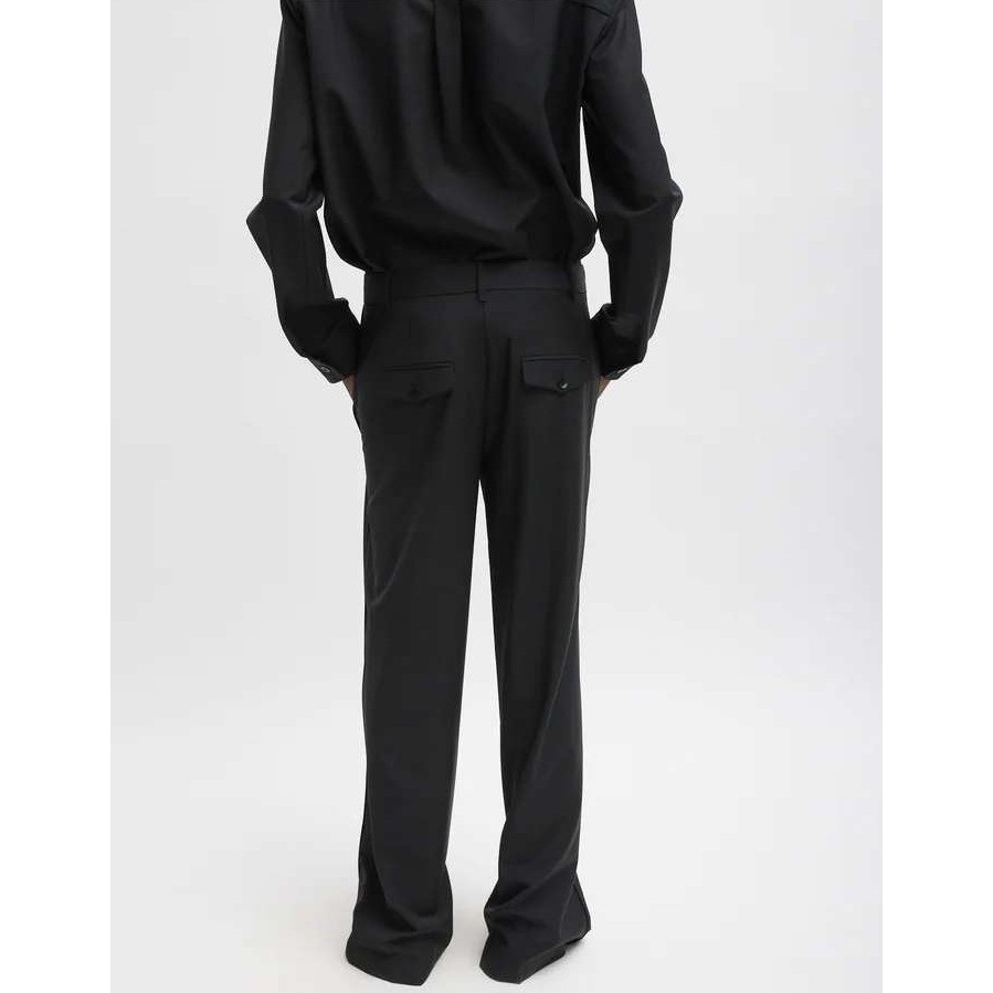Tibi Recycled Tropical Wool Jules Trouser Women's Size 12 Short Black Preppy